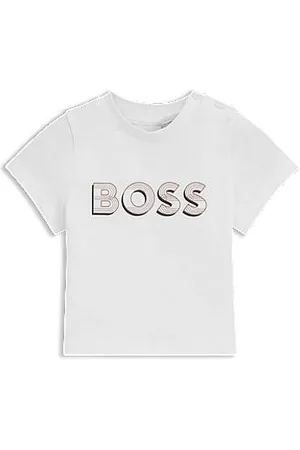 HUGO BOSS Baby T-shirt in stretch cotton with logo artwork