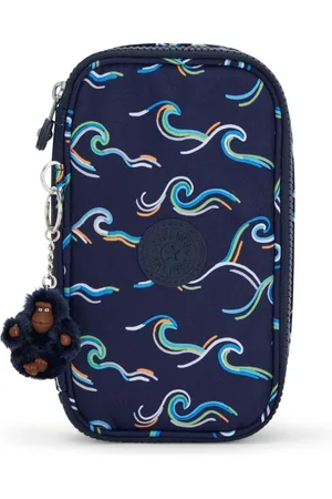 Kipling Medium Pencase Holds Up To 50 Pens Unisex Fun Ocean Print 50 Pens