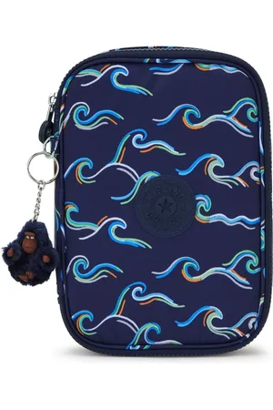 Kipling Large Pencase Holds Up To 100 Pens Unisex Fun Ocean Print 100 Pens