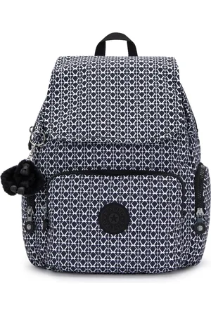 Kipling Small Backpack with Adjustable Straps Female Signature Print City Zip S