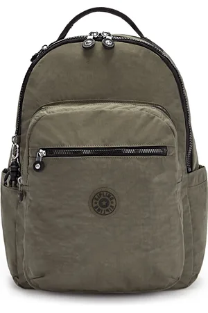 Kipling Large Backpack Unisex Green Moss Seoul
