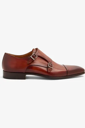 Magnanni Leather monk strap shoes
