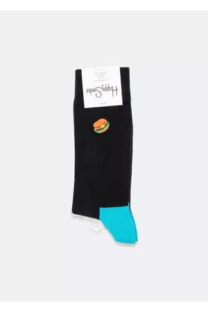 Happy Socks Women Socks - Embroidered Hamburger Crew socks