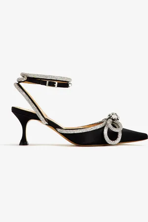 Mach & Mach Satin double bow pumps