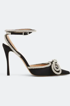 Mach & Mach Double bow satin pumps