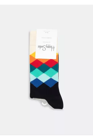 Happy Socks Women Socks - Faded Diamond Crew socks