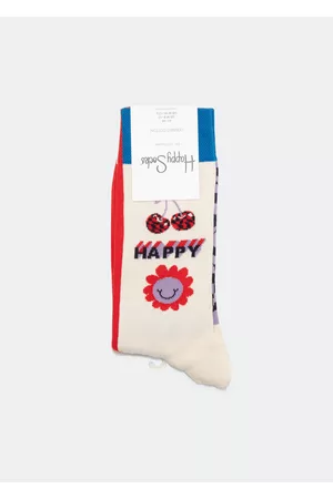 Happy Socks Women Socks - Half Optic Crew socks