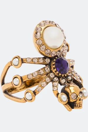 Alexander McQueen SPIDER RING OTTONE