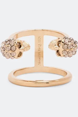 Alexander McQueen Twin skull double ring