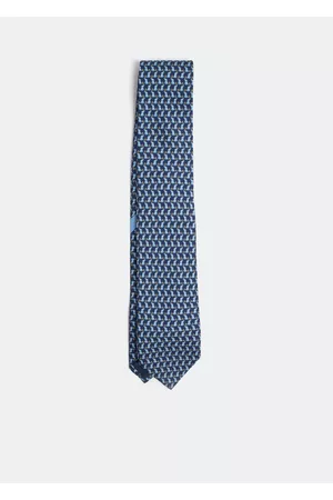 Salvatore Ferragamo Men Neckties - Elephant print silk tie