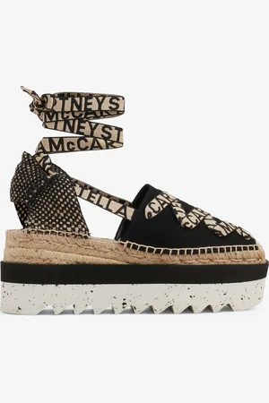 Stella McCartney Gaia canvas wedge espadrilles