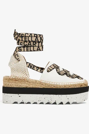 Stella McCartney Gaia canvas wedge espadrilles