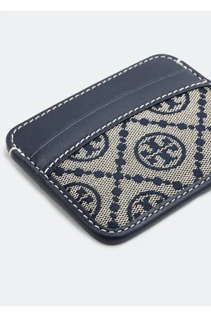 T Monogram Contrast Embossed Bi-Fold Wallet: Women's Wallets & Card Cases, Wallets
