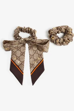 Gucci GG silk scrunchie set