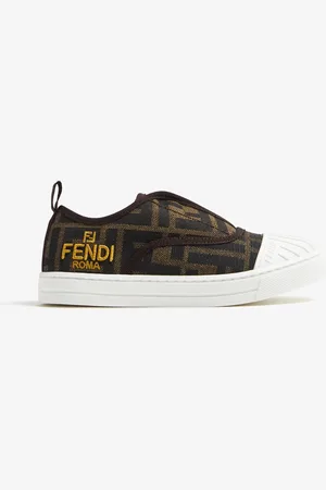 Fendi Tobacco jacquard sneakers