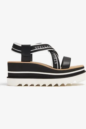 Stella McCartney Sneak-Elyse striped platform sandals