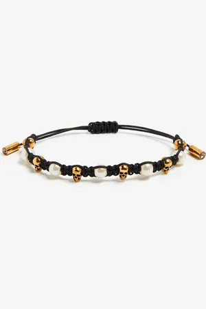 Alexander McQueen Pearly Skull friendship bracelet
