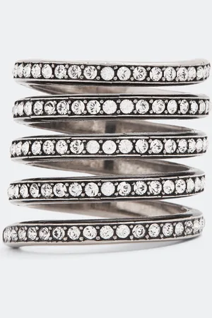 Amina Muaddi Vittoria crystal-embellished ring