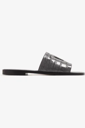 Dolce & Gabbana Alligator slide sandals