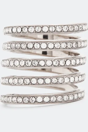 Amina Muaddi Vittoria crystal-embellished ring