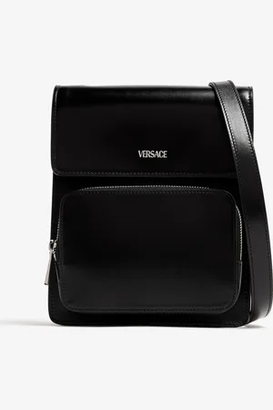 VERSACE Leather crossbody cargo bag