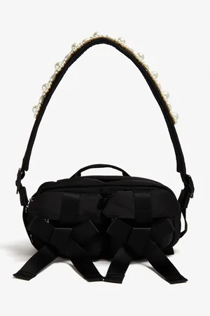 Simone Rocha Beaded classic bow crossbody bag