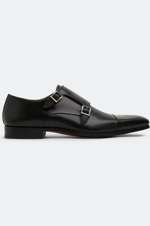 Magnanni Leather monk strap shoes