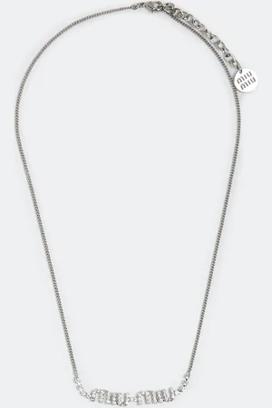 Miu Miu Metal crystal necklace
