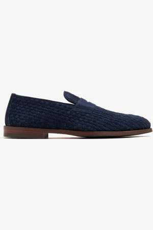 Brunello Cucinelli Woven suede penny loafers