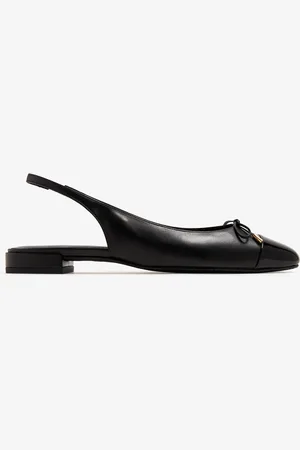 Stuart Weitzman Sleek bow slingback flats