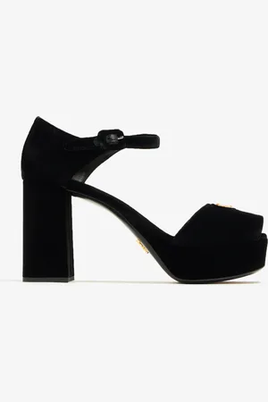 Prada Velvet platform sandals