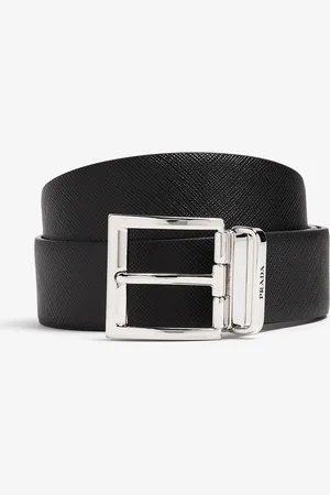 Prada Saffiano leather reversible belt