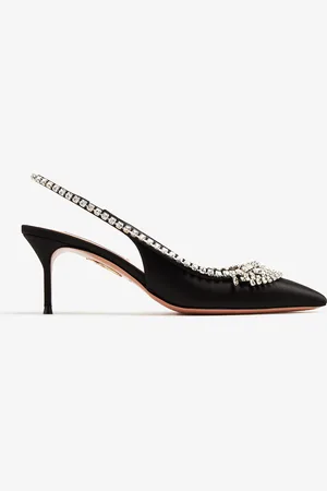 Aquazzura Crystal Crush 65 slingback pumps