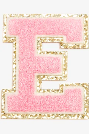Becco Bags 3" Chenille Sparkle Letter 