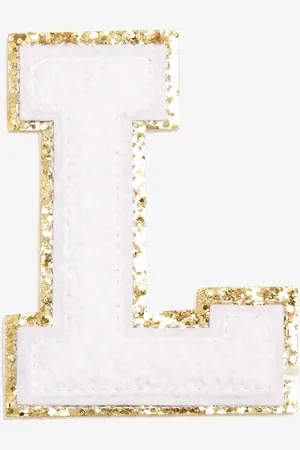 Becco Bags 3" Chenille Sparkle Letter 