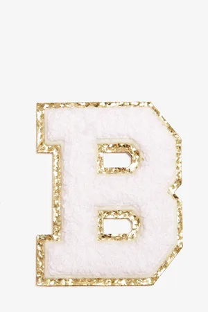 Becco Bags 3" Chenille Sparkle Letter 