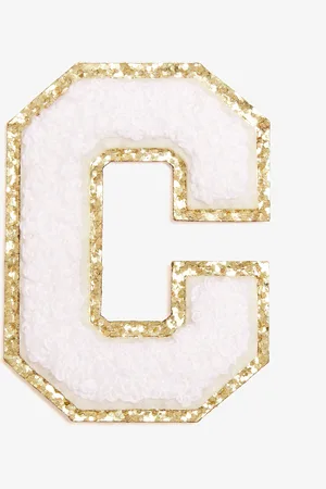 Becco Bags 3" Chenille Sparkle Letter 
