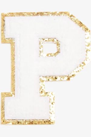 Becco Bags 3" Chenille Sparkle Letter 