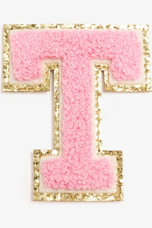 Becco Bags 3" Chenille Sparkle Letter 