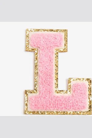 Becco Bags 3" Chenille Sparkle Letter 