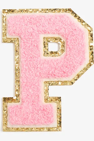Becco Bags 3" Chenille Sparkle Letter 