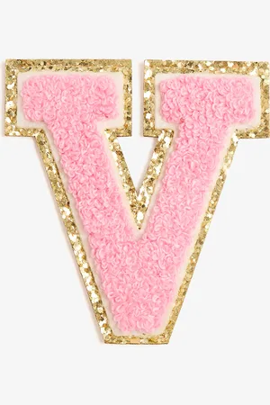 Becco Bags 3" Chenille Sparkle Letter 