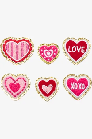Becco Bags Assorted Valentine Hearts patch set