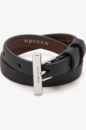 Alexander McQueen T-Bar double wrap bracelet