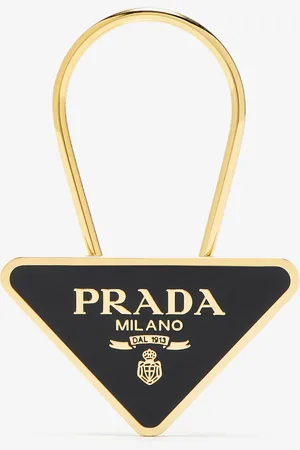 Prada Enameled metal key ring