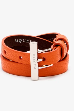 Alexander McQueen T-Bar double wrap bracelet