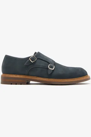 Magnanni Suede monk strap shoes