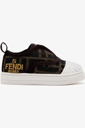 Fendi Tobacco jacquard sneakers