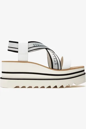Stella McCartney Sneak-Elyse striped platform sandals