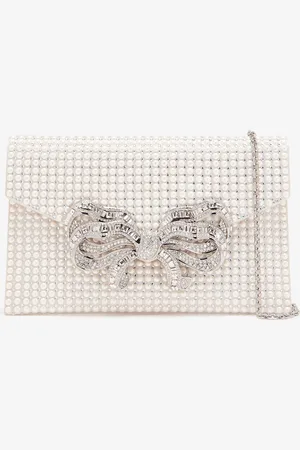 Judith Leiber Pearl Bow envelope clutch